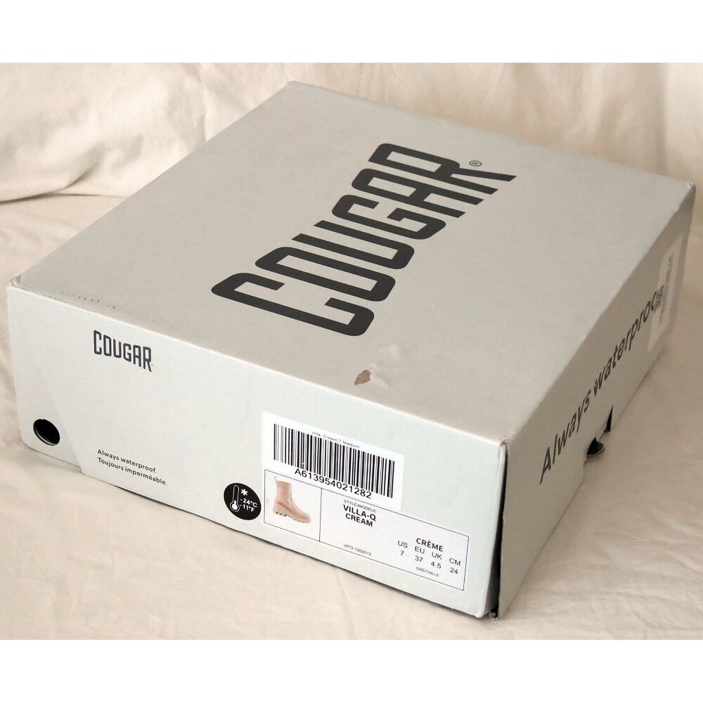 NWT in Box COUGAR Villa Cream Real Leather Waterproof PrimaLoft Boots - 7 - Picture 5 of 16